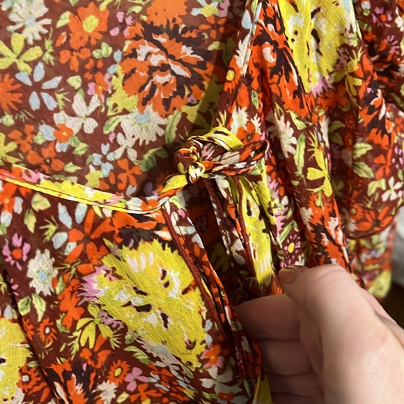 Intimately Free People Say It To Me Bodysuit Blouse Floral Boho - Picture 5 of 10